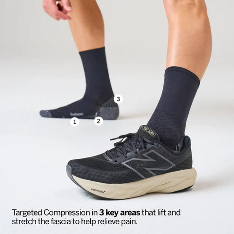 Plantar Fasciitis Relief Sock Light Cushion Mini Crew 3 Pack